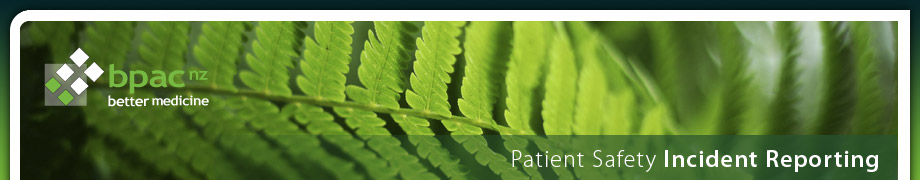 Patient Safety Incident Reporting